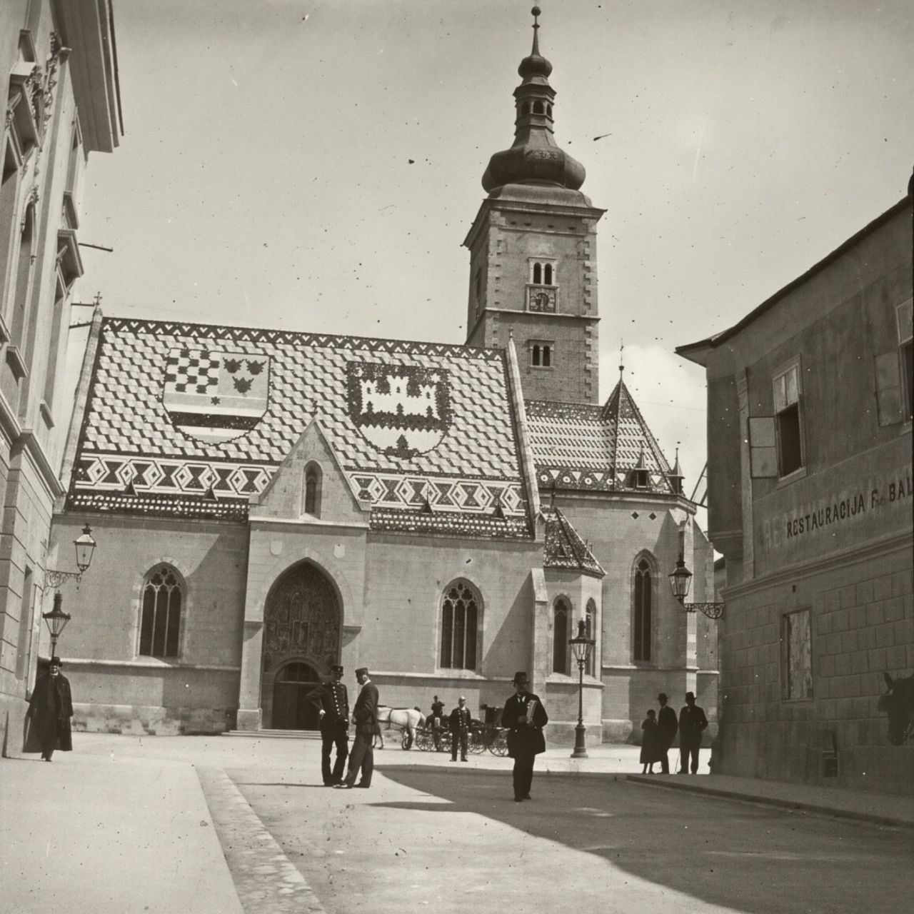 Crkva sv. Marka, Markov trg, oko 1900. godine